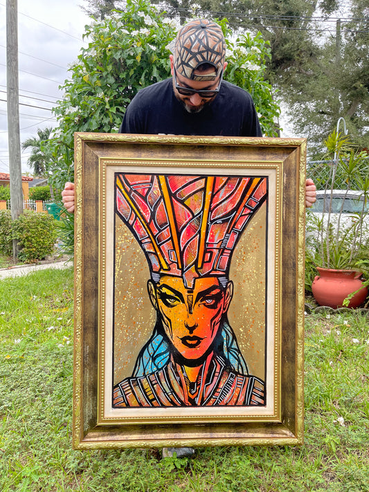 Queen of Queens Original Canvas - Gold Framed